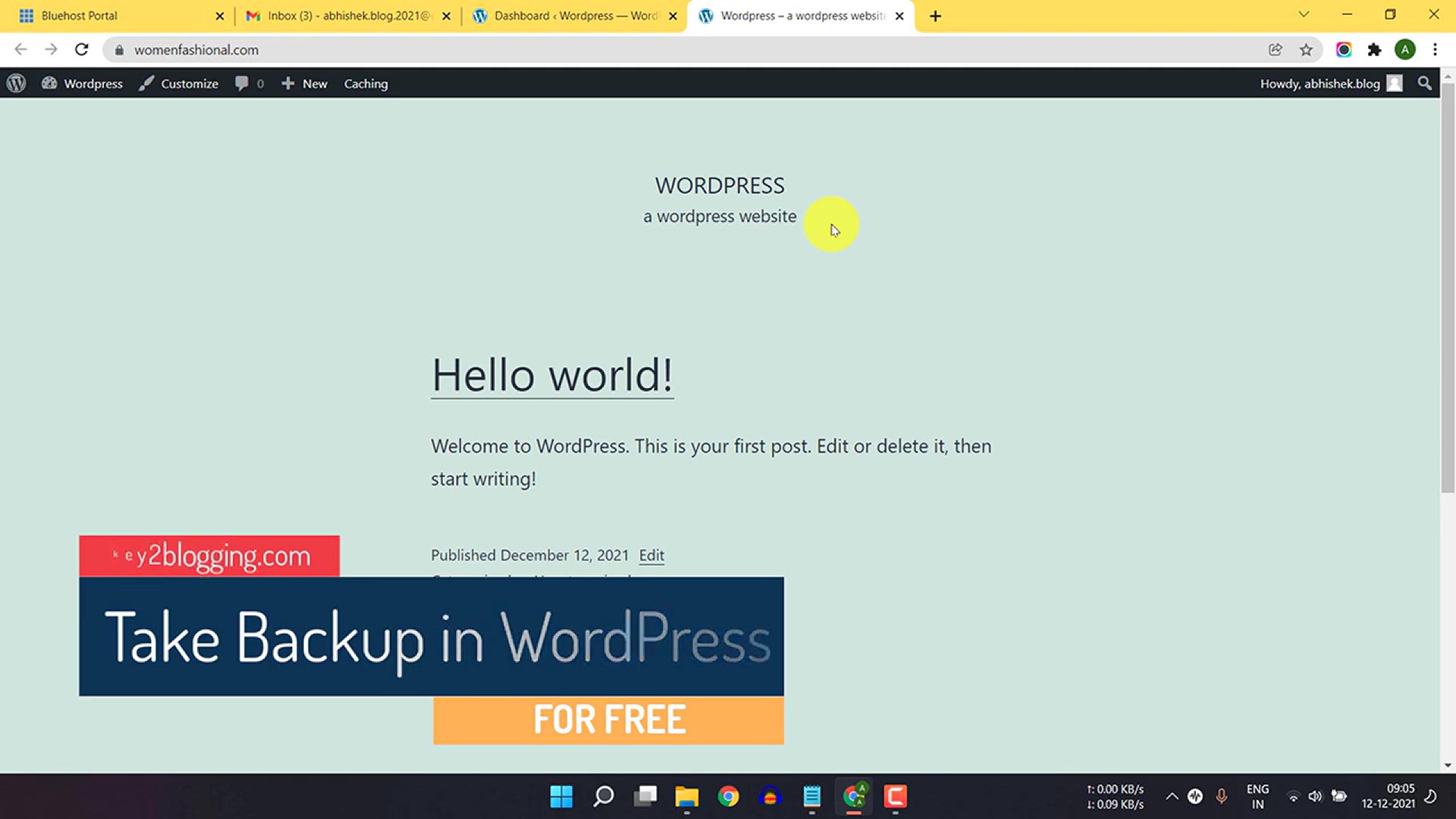 'Video thumbnail for How To Take Automatic Daily Backup in WordPress For FREE'