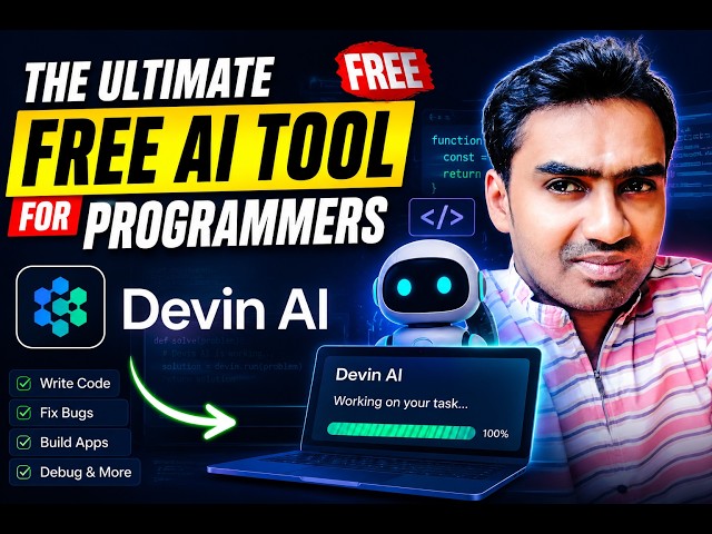 Video thumbnail for The Ultimate Free AI Tool for programmers  Devin ai