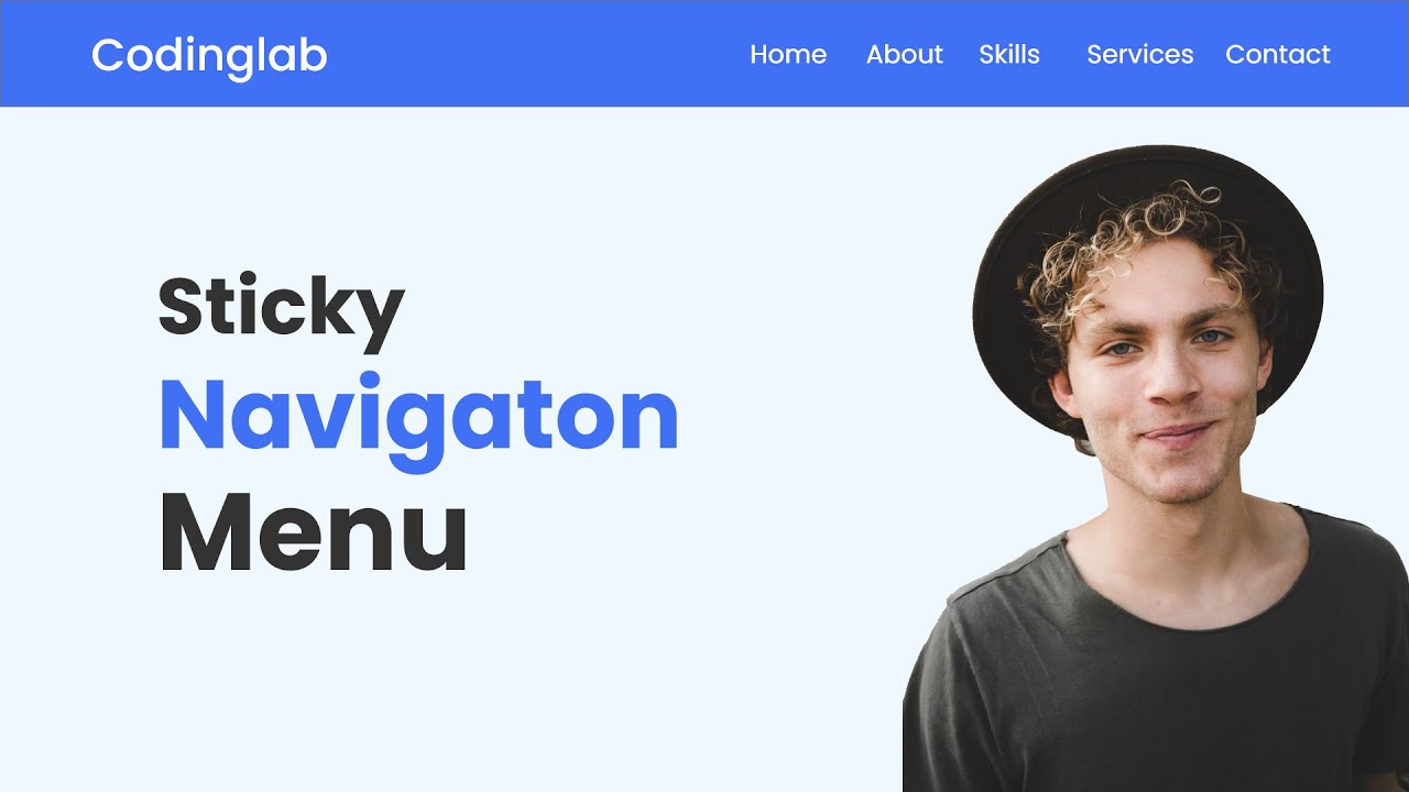 'Video thumbnail for How to Create Sticky Navigation Bar in HTML CSS and JavaScript'
