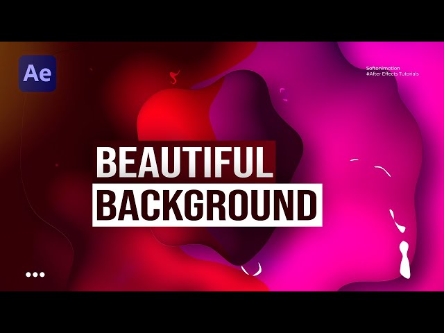 Video thumbnail for Create BEAUTIFUL Colorful Motion Background in After Effects Tutorial