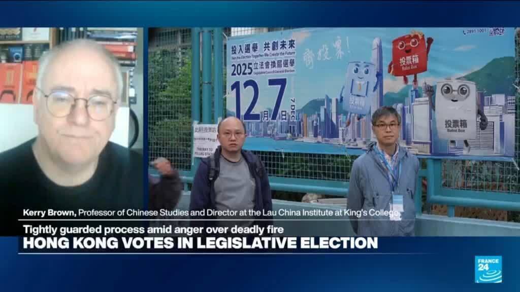 Video thumbnail for Hong Kong heads to the polls for legislative elections after deadly fire