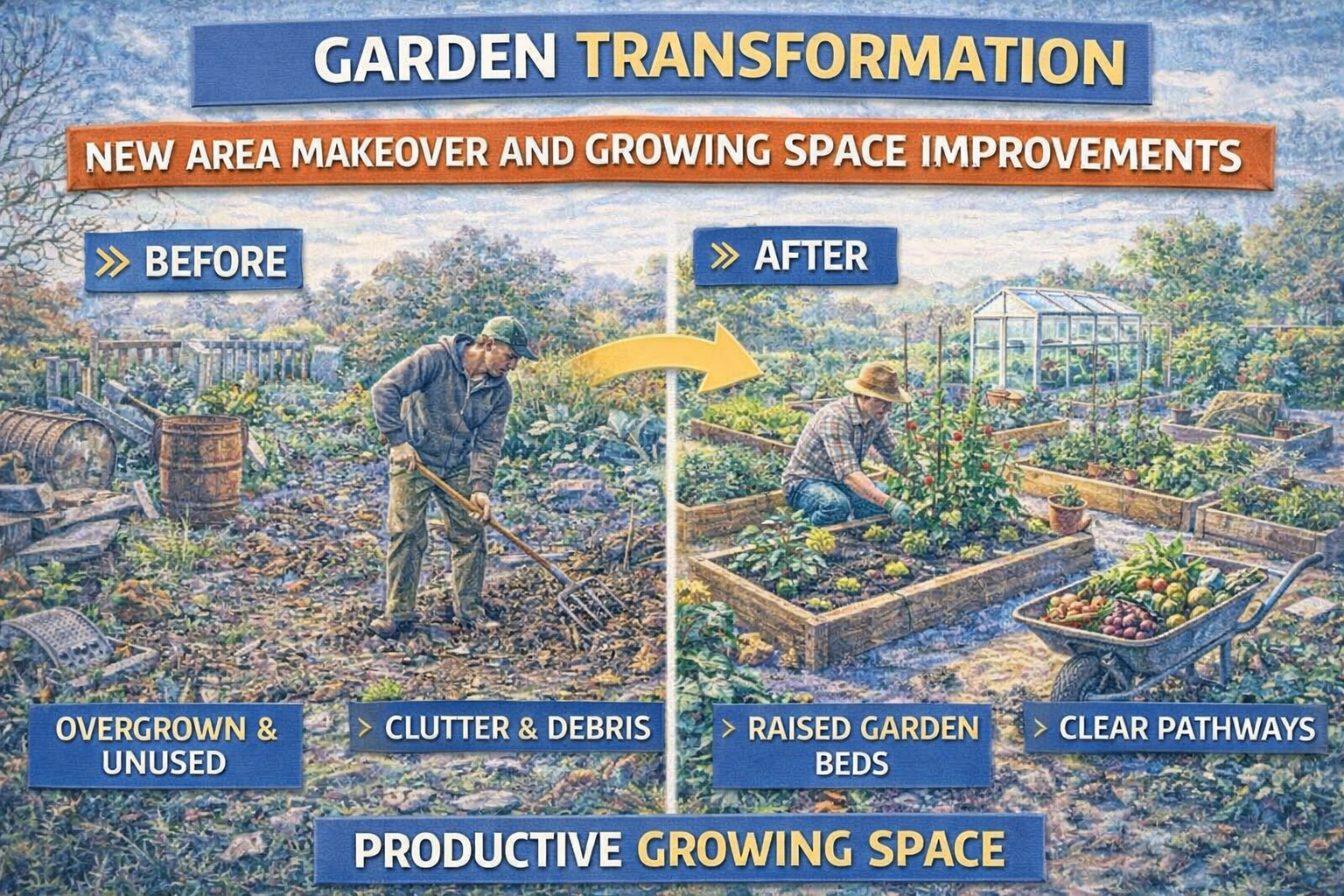 Video thumbnail for Garden Transformation | New Area Makeover and Growing Space Improvements