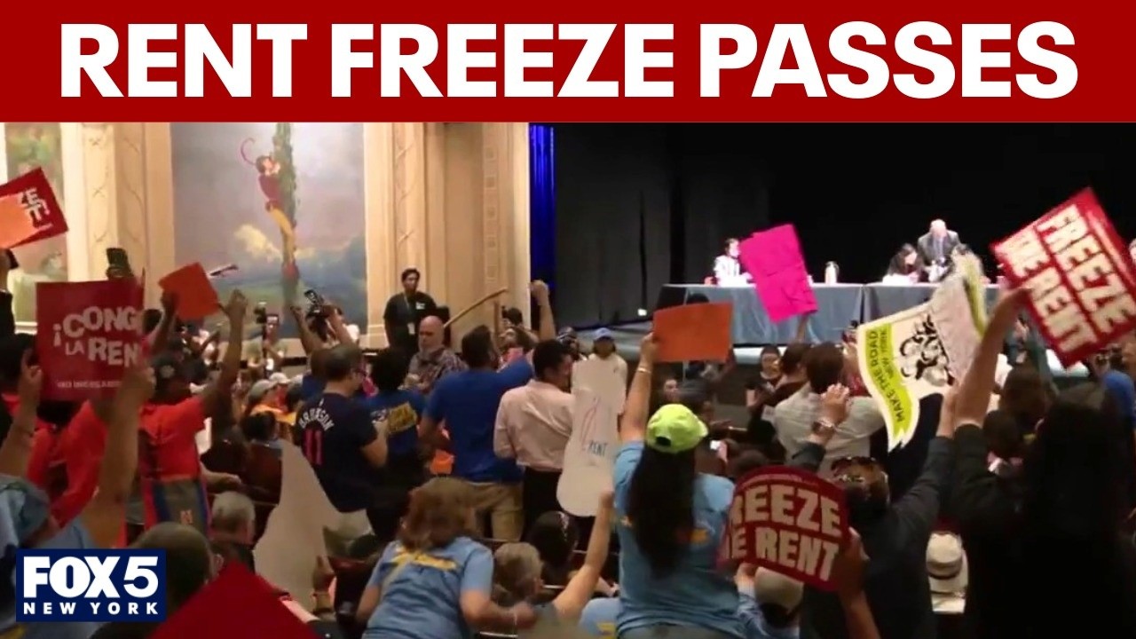 Video thumbnail for 2-year rent freeze officially passes in NYC