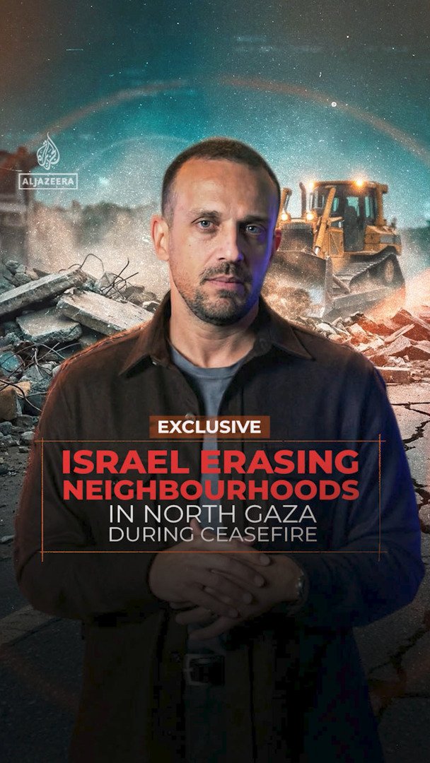 Video thumbnail for Israel is using the ceasefire to erase neighbourhoods in north Gaza