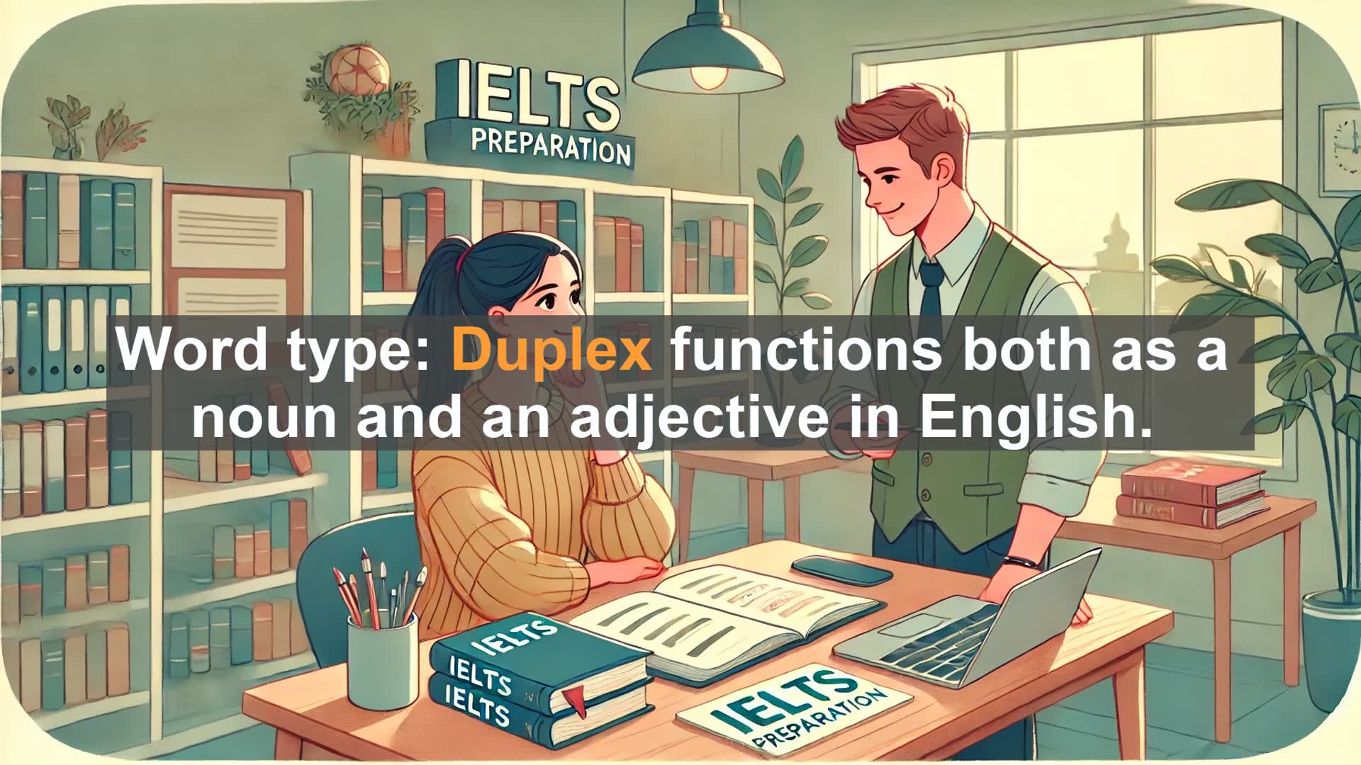 'Video thumbnail for 5000 Must Know IELTS 8.0 Vocabulary - Duplex: A Key Word for IELTS Success'