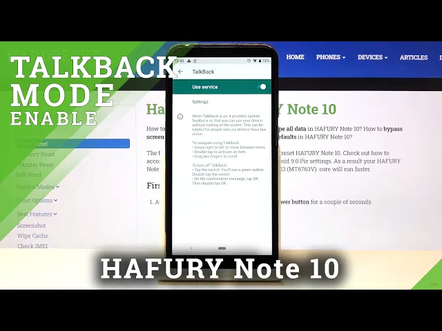 Video thumbnail for How to Enable TalkBack on HAFURY Note 10 – Use TalkBack