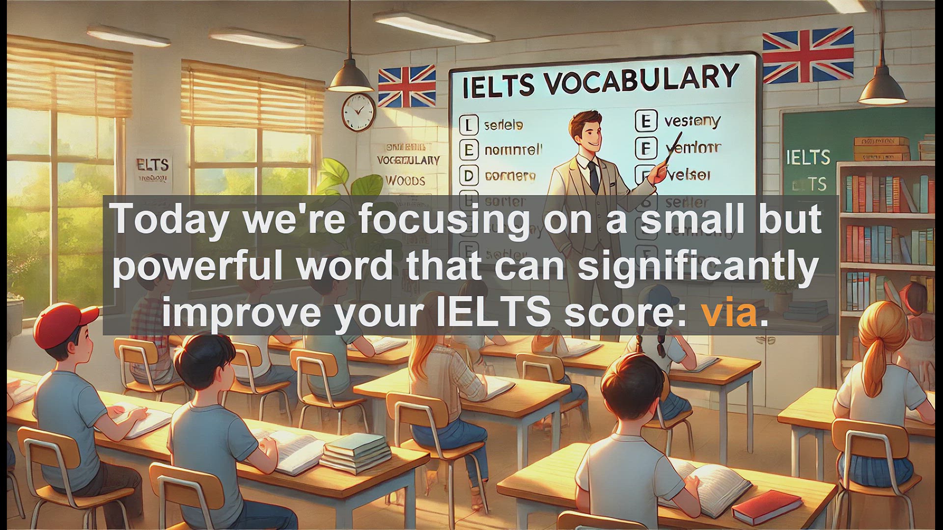 'Video thumbnail for 2500 Must Know IELTS 6.5 Vocabulary - Mastering 'Via' for IELTS Success'