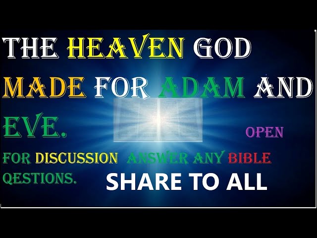 Video thumbnail for Truth: About Heaven.. God made heavens he is not subjected to them.Genesis 1:2:1, Revelation 12:12
