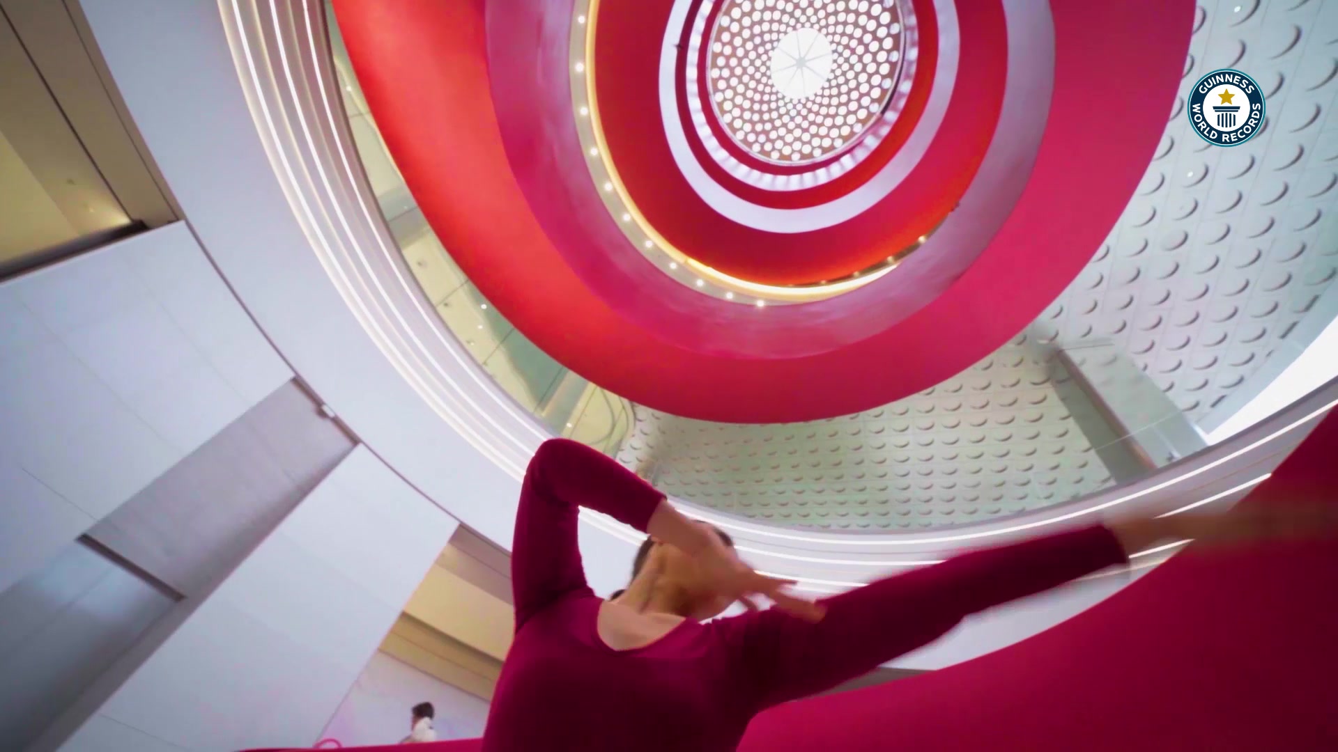 Video thumbnail for Tallest sectional height of an unsupported spiral staircase  11.995 metres achieved by Guangdong Marubi Biotechnology Co.