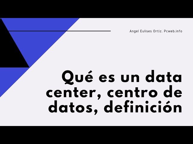 'Video thumbnail for Que es un data center, centro de datos, definición, en qué consiste-Video'