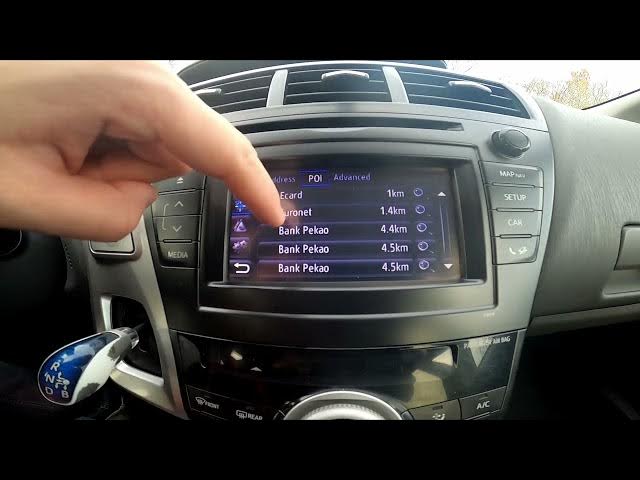Video thumbnail for How to Find Points of Interest in Navigation in Toyota Prius III ( 2009 – 2020 )