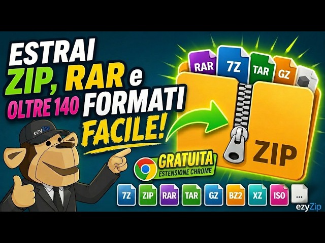 Video thumbnail for 📦 Estrai ZIP, RAR e Oltre 140 Formati con l'Estensione Chrome | Gratis e Locale