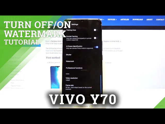 Video thumbnail for How to Add Watermark to Photos in VIVO Y70 – Switch Off Watermark