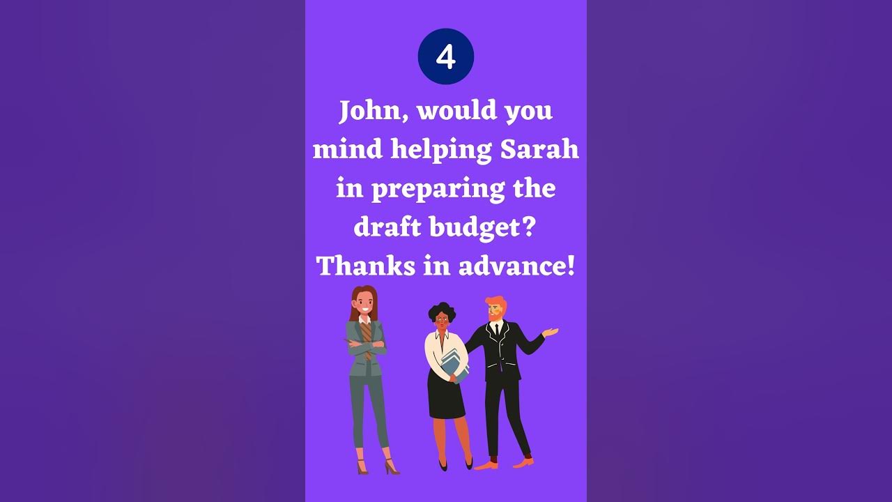 'Video thumbnail for 5 Examples of Polite Requests at Work'