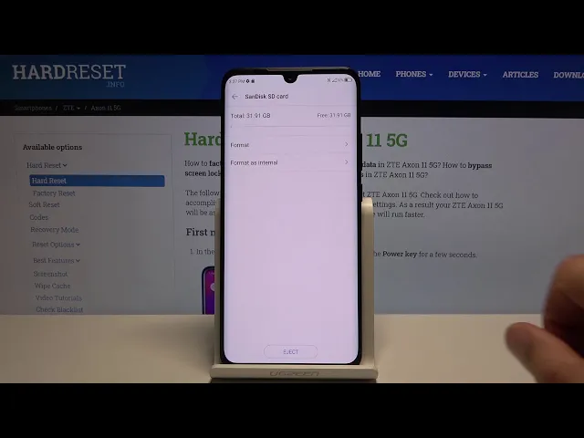 Video thumbnail for How to Format the SD Card on ZTE Axon 11 - Delete All Data