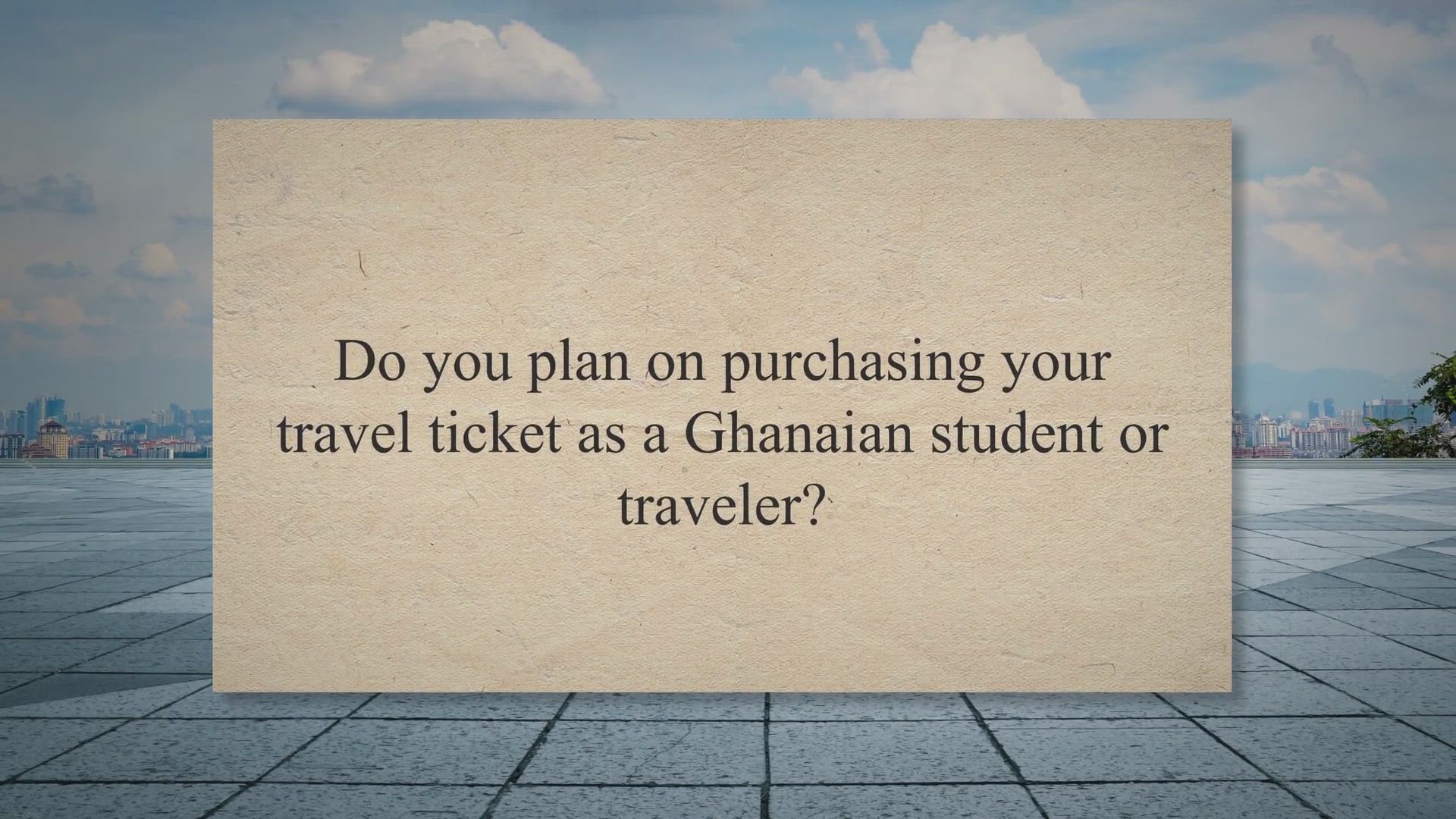 Video thumbnail for Things To Note When Purchasing A Travel Ticket As A Ghanaian Student Or Traveller