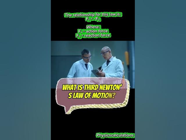 Video thumbnail for Newton’s third law of motion #physics #newtonslawsofmotion #youtubeshorts #ytshorts