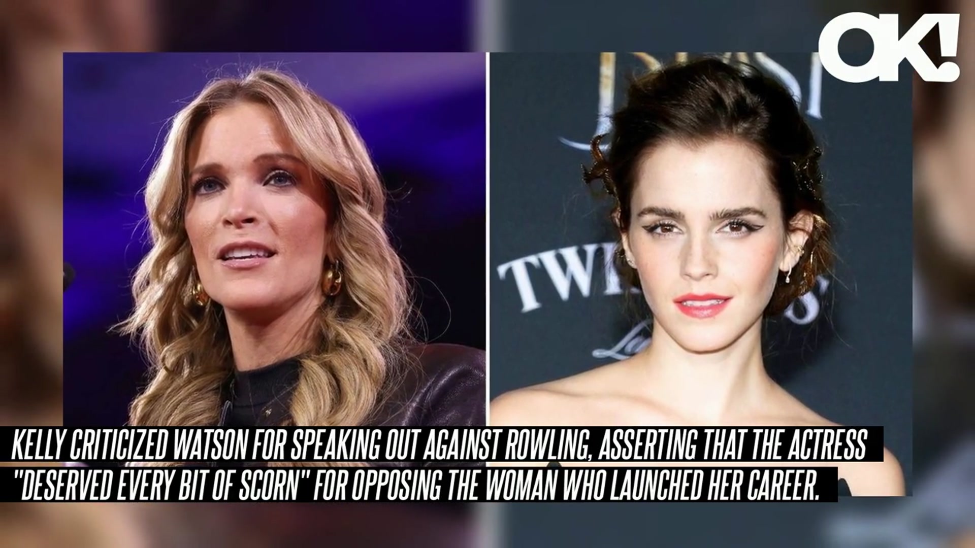 'Video thumbnail for Megyn Kelly Says Emma Watson 'Deserves Every Bit of Scorn' After Transgender Dispute With J.K. Rowling'