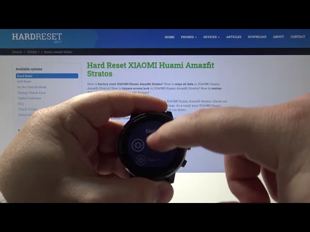 Video thumbnail for Hard Reset XIAOMI Huami Amazfit Stratos – Wipe Data / Erase Storage