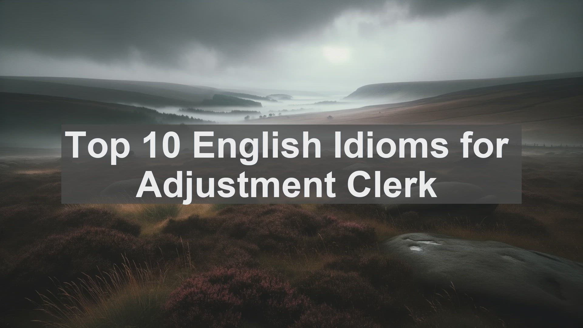 'Video thumbnail for Top 10 English Idioms for Adjustment Clerk'