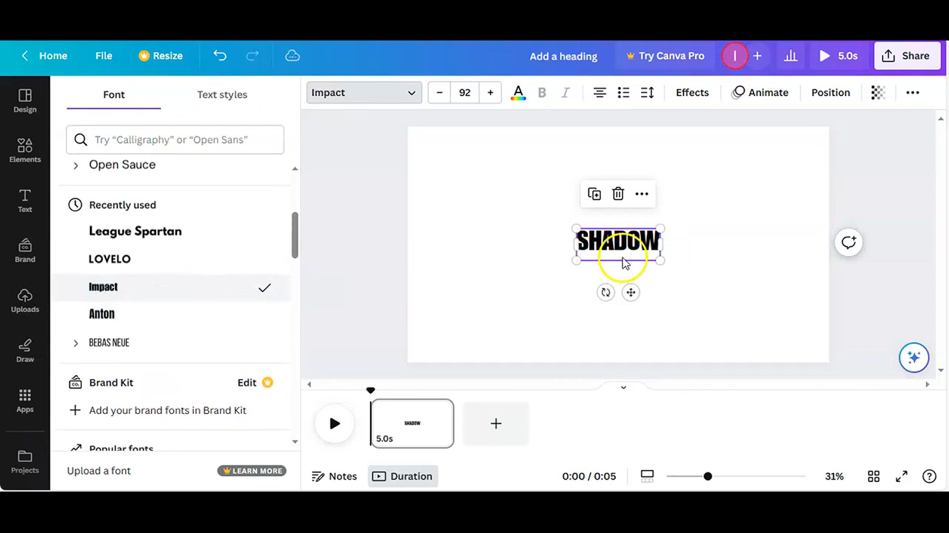 'Video thumbnail for How to create Drop shadow effect in Canva l easy canva'