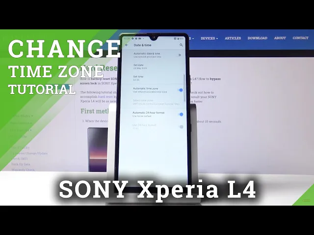 Video thumbnail for How to Change Date & Time Settings in SONY Xperia L4 – Time and Data Settings