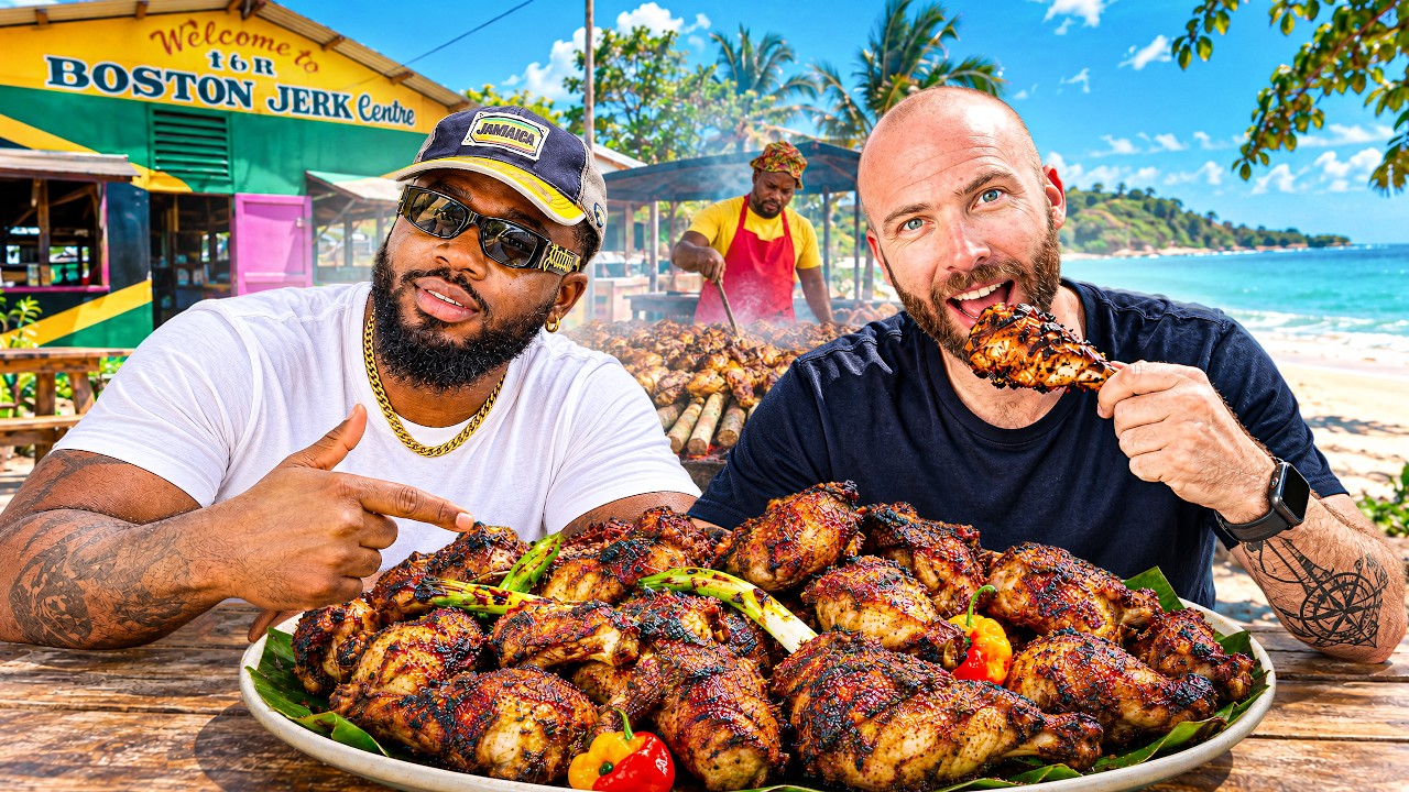Video thumbnail for Jamaica's Jerk Capital!! Eating Through Portland!!