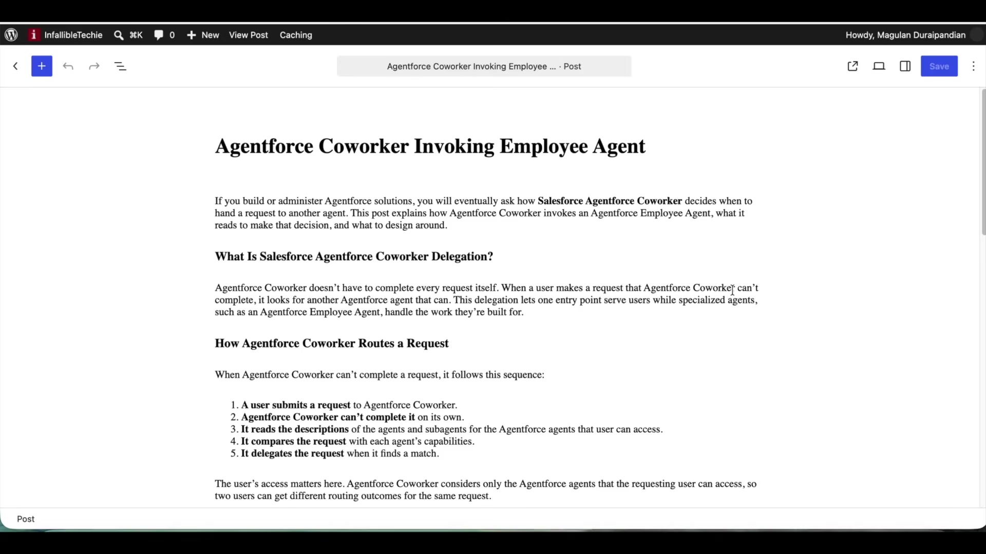Video thumbnail for Salesforce Agentforce Coworker Invoking Employee Agent