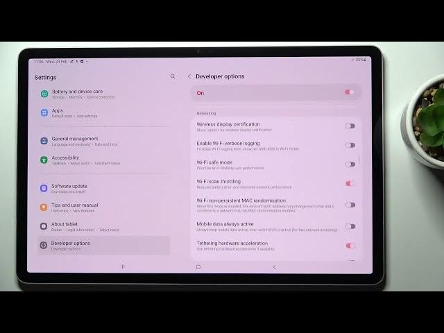 Video thumbnail for How to Open Developer Options on SAMSUNG Galaxy Tab S8+ - Enter Developer Options