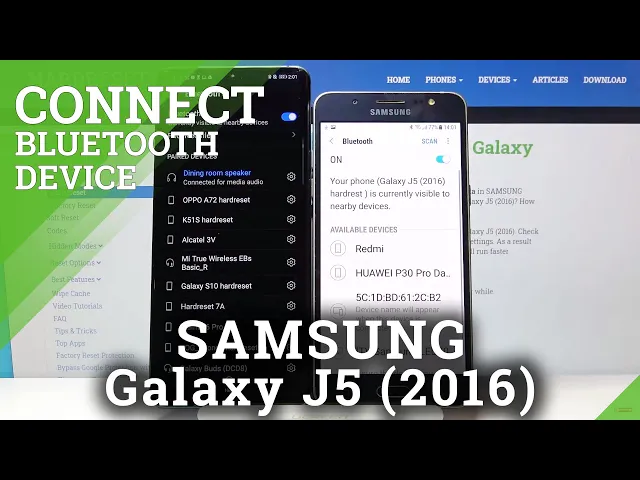 Video thumbnail for How to Connect SAMSUNG Galaxy J5 2016 with Device via Bluetooth – Bluetooth Connection
