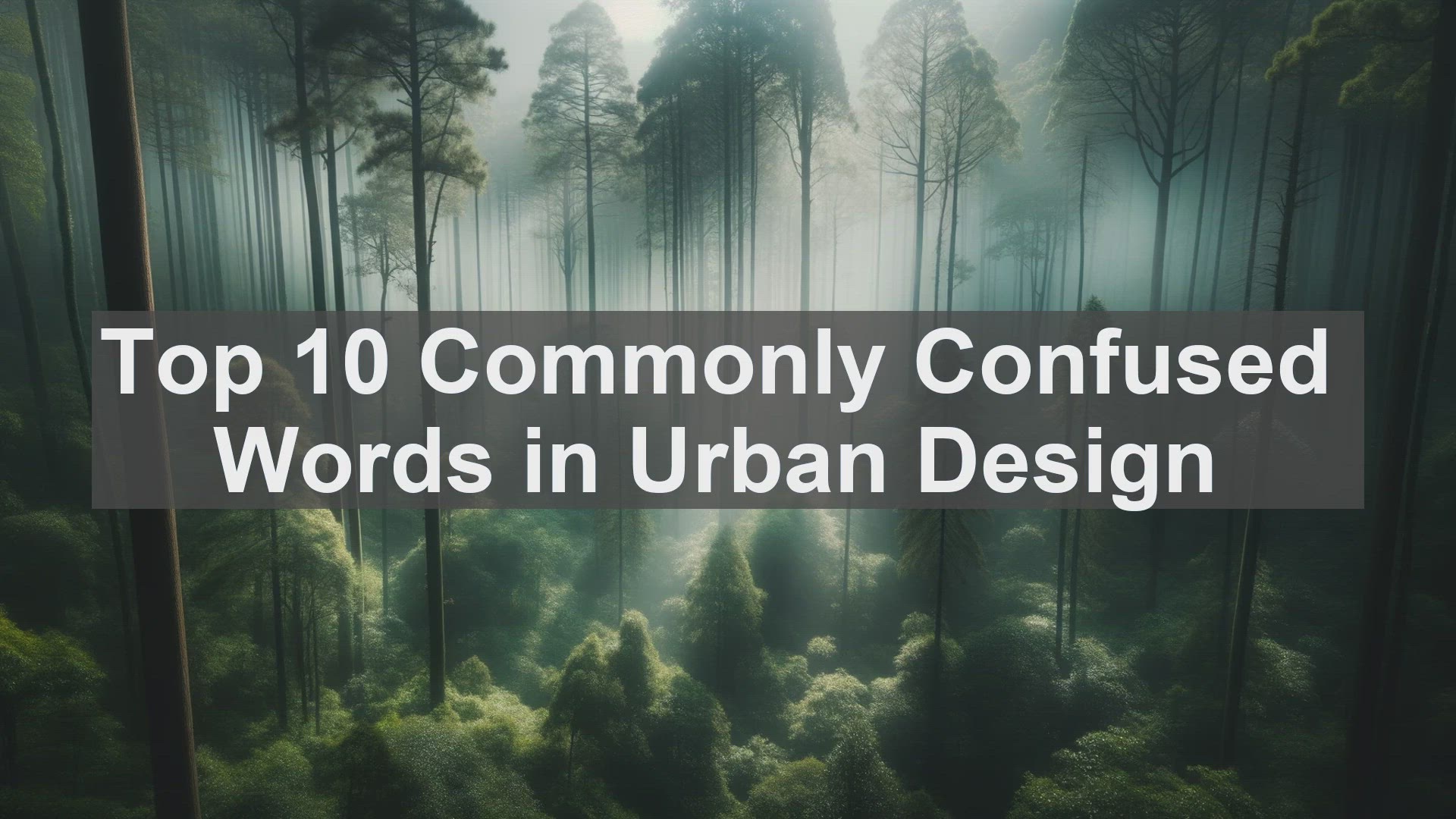 'Video thumbnail for Top 10 Commonly Confused Words in Urban Design'