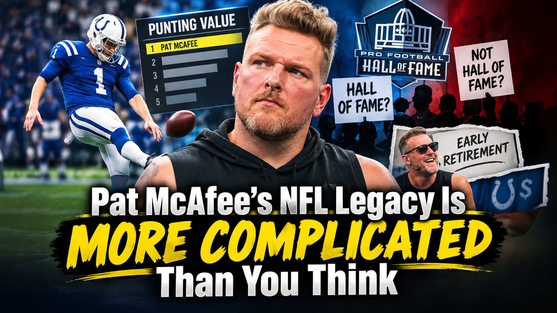 Video thumbnail for Pat McAfee’s NFL Legacy Is More Complicated Than You Think