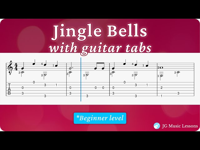 'Video thumbnail for Jingle Bells guitar tabs (melody & arrangement) 🎄'