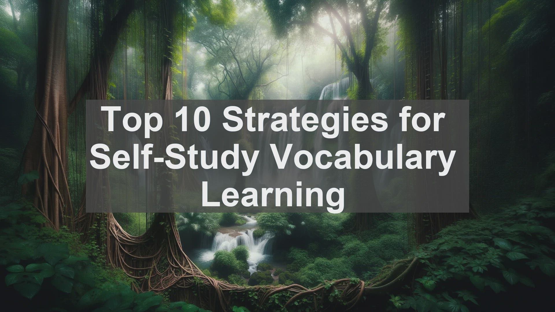'Video thumbnail for Top 10 Strategies for SelfStudy Vocabulary Learning'