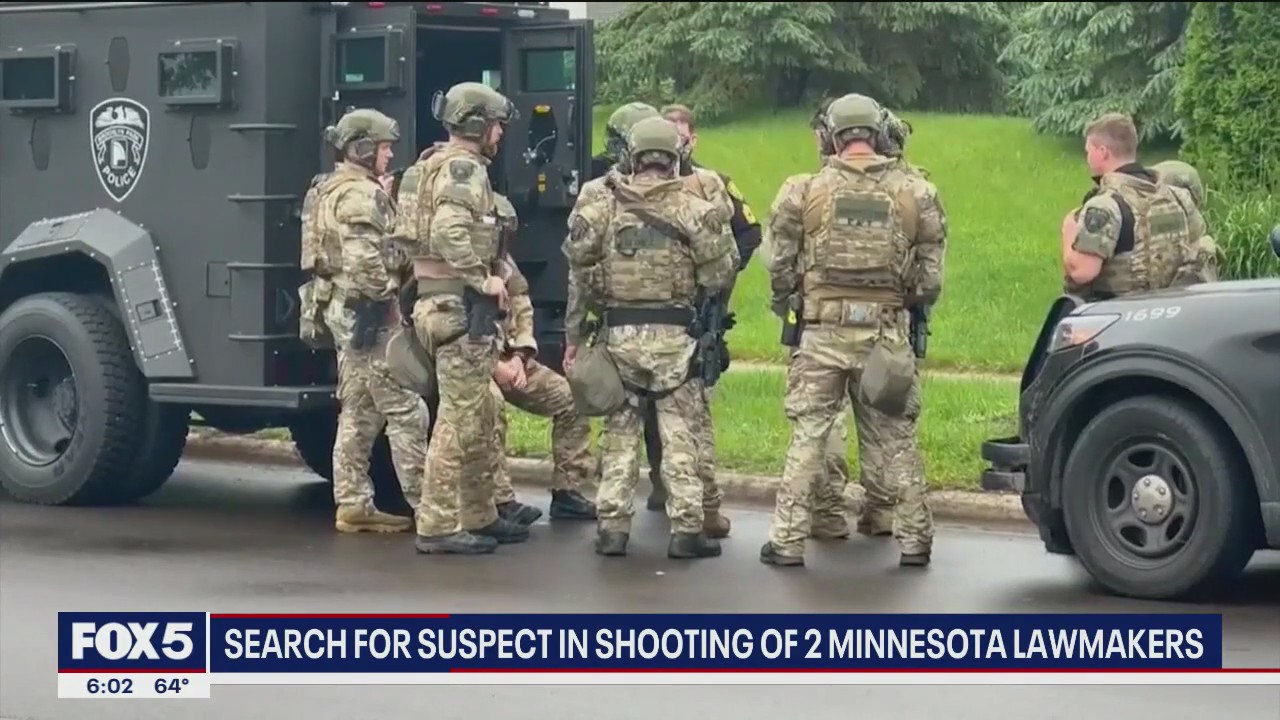 Video thumbnail for Manhunt intensifies after suspect’s vehicle found in rural Minnesota in shooting of 2 lawmakers