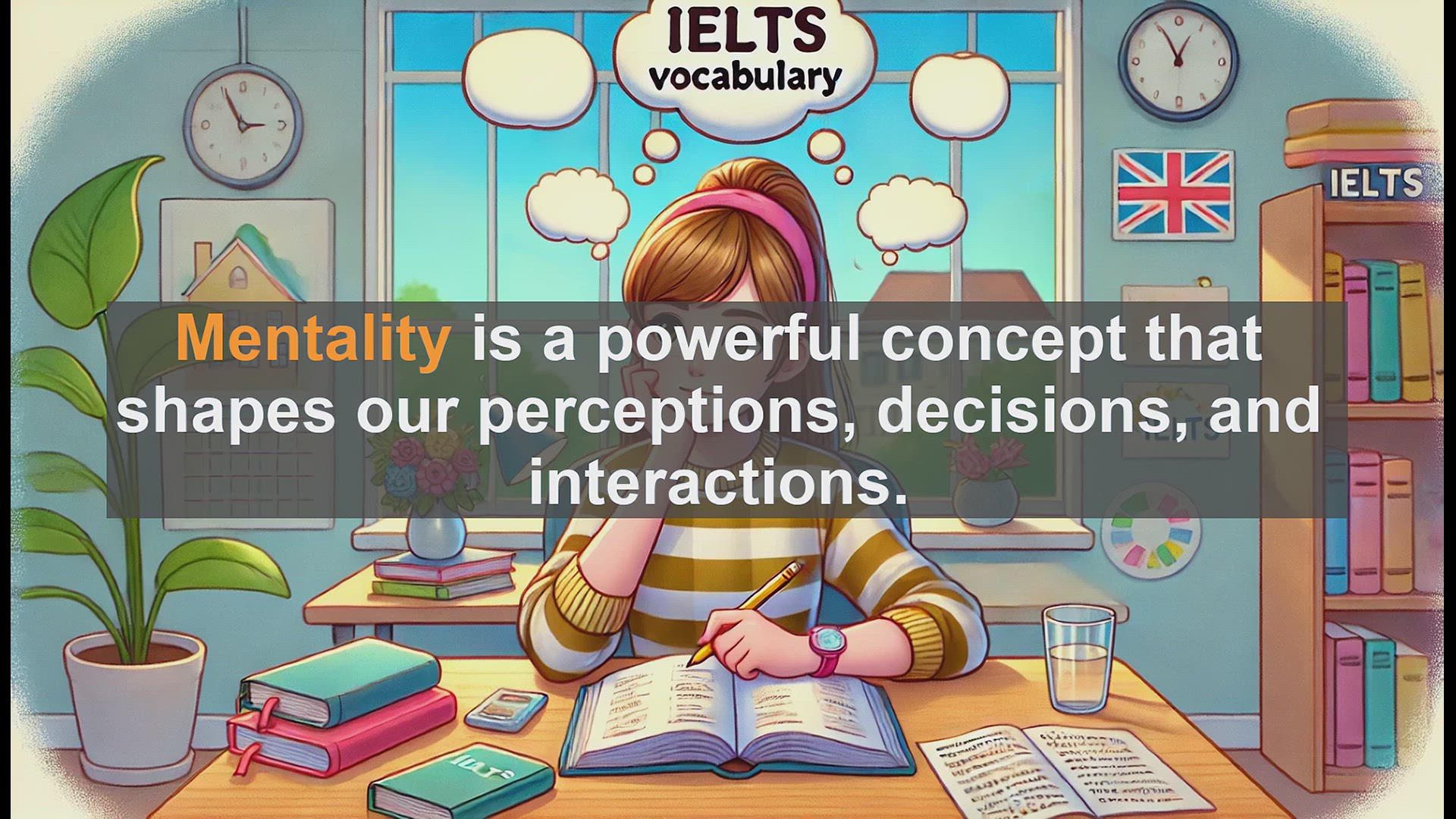 'Video thumbnail for 5000 Must Know IELTS 8.0 Vocabulary - Boost Your IELTS Score: Understanding and Using 'Mentality''