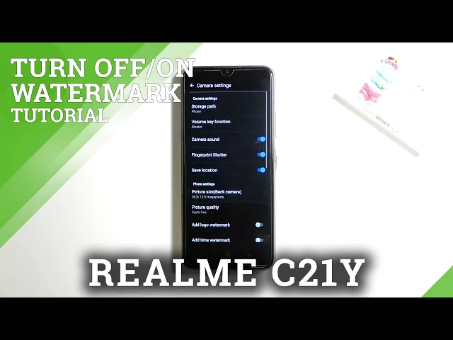 Video thumbnail for How to Add Watermark to Photos in REALME C21Y - Disable Camera Watermark