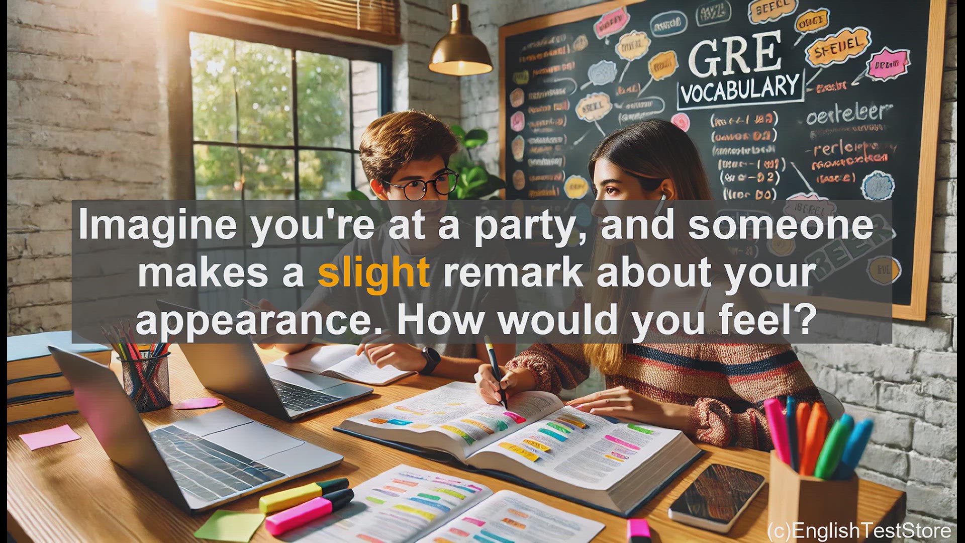 'Video thumbnail for GRE Vocabulary Lesson: The Power of Slight - Exploring a Versatile Word'