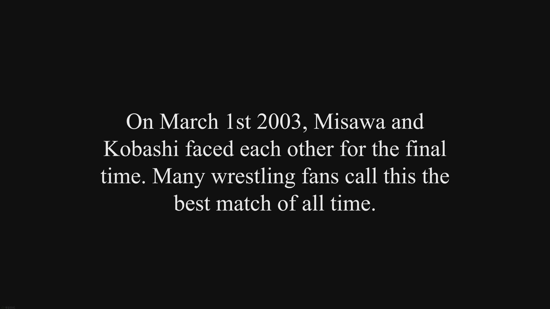 Video thumbnail for Misawa and Kobashi - The Final One-On-One Confrontation - PW Post