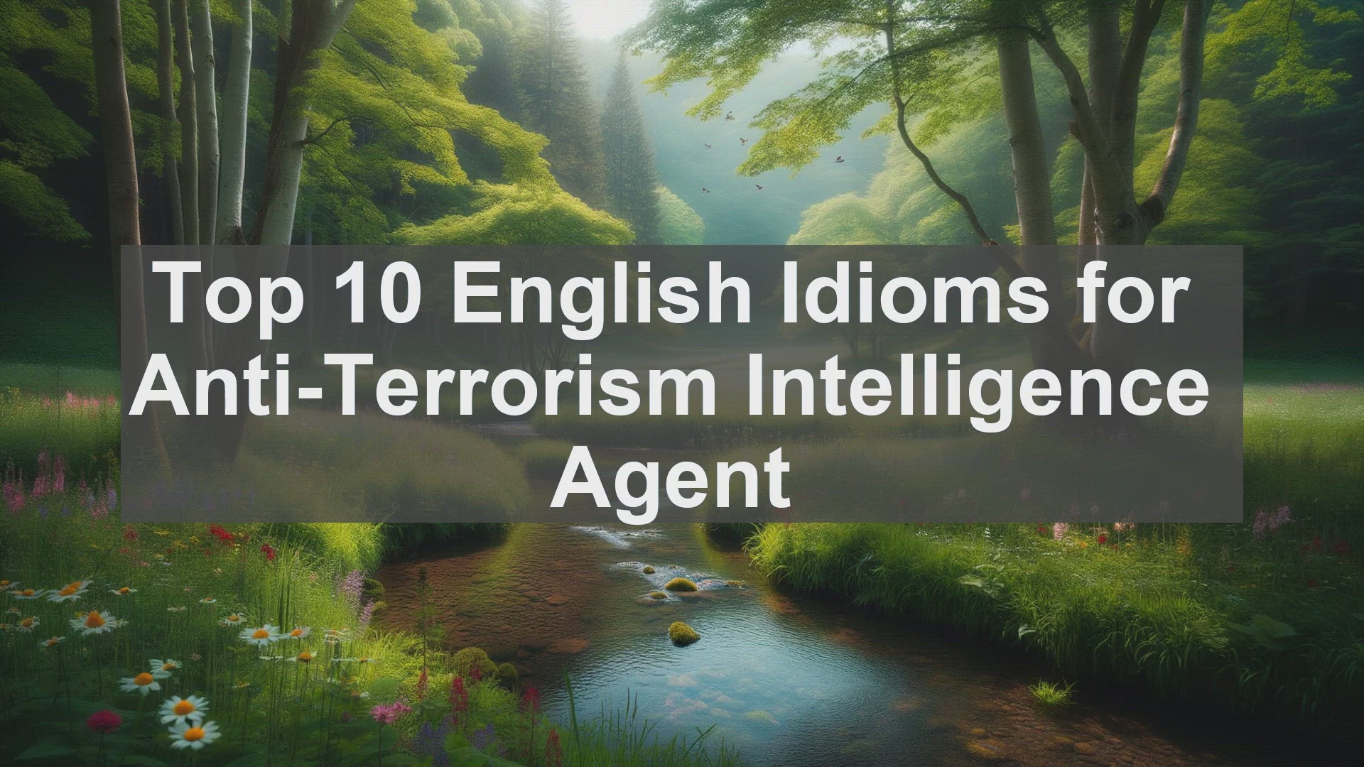 'Video thumbnail for Top 10 English Idioms for AntiTerrorism Intelligence Agent'