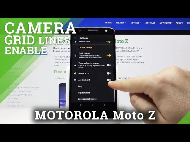 Video thumbnail for How to Activate Camera Grid Lines in MOTOROLA Moto Z – Camera Help Lines