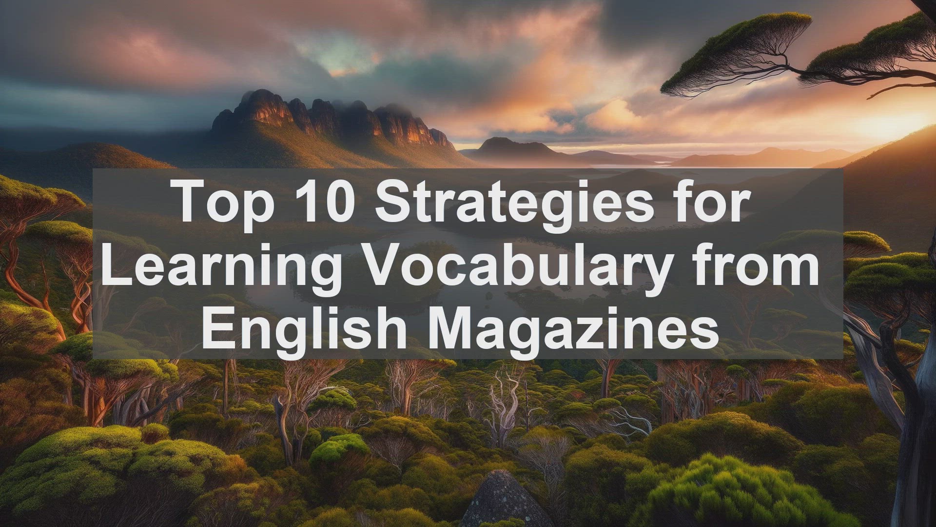 'Video thumbnail for Top 10 Strategies for Learning Vocabulary from English Magazines'