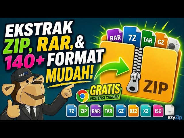 Video thumbnail for 📦 Ekstrak ZIP, RAR & 140+ Format dengan Ekstensi Chrome | Gratis & Lokal