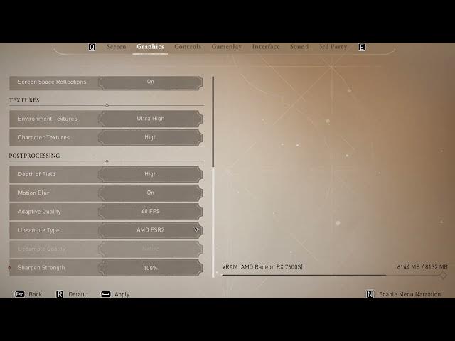 Video thumbnail for How to Adjust Texture Sharpen in Assassin's Creed Mirage? | Sharpen the Textures