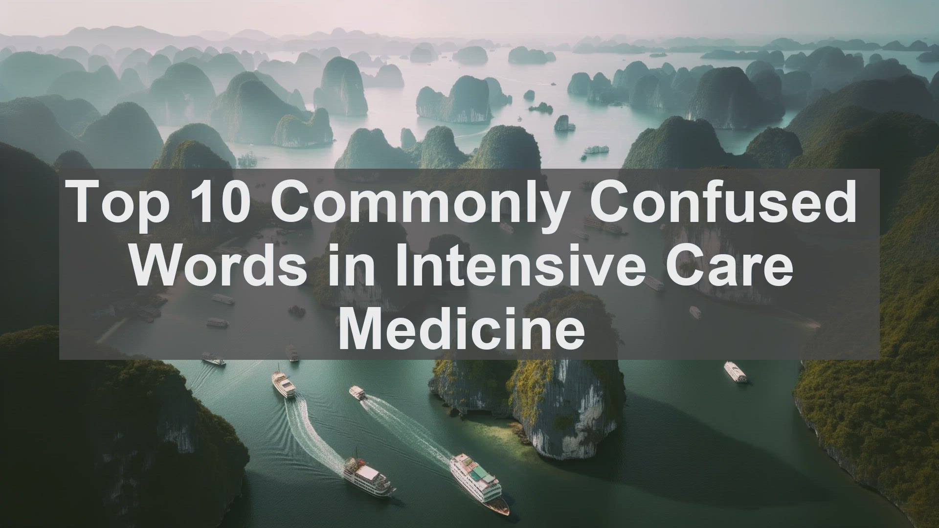 'Video thumbnail for Top 10 Commonly Confused Words in Intensive Care Medicine'