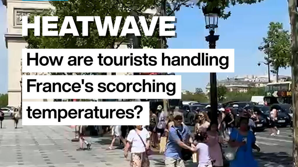 Video thumbnail for #Paris tourists struggle in historical #heatwave