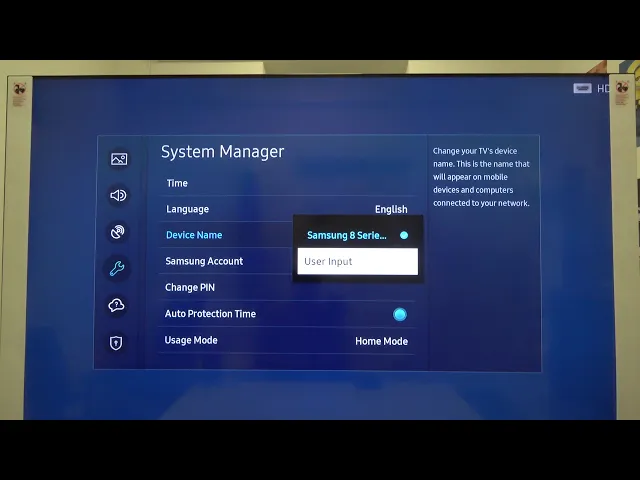 Video thumbnail for How to Change TV Name on SAMSUNG TU 8000 82 Inch Smart TV - Set New  Name for Your Samsung TV