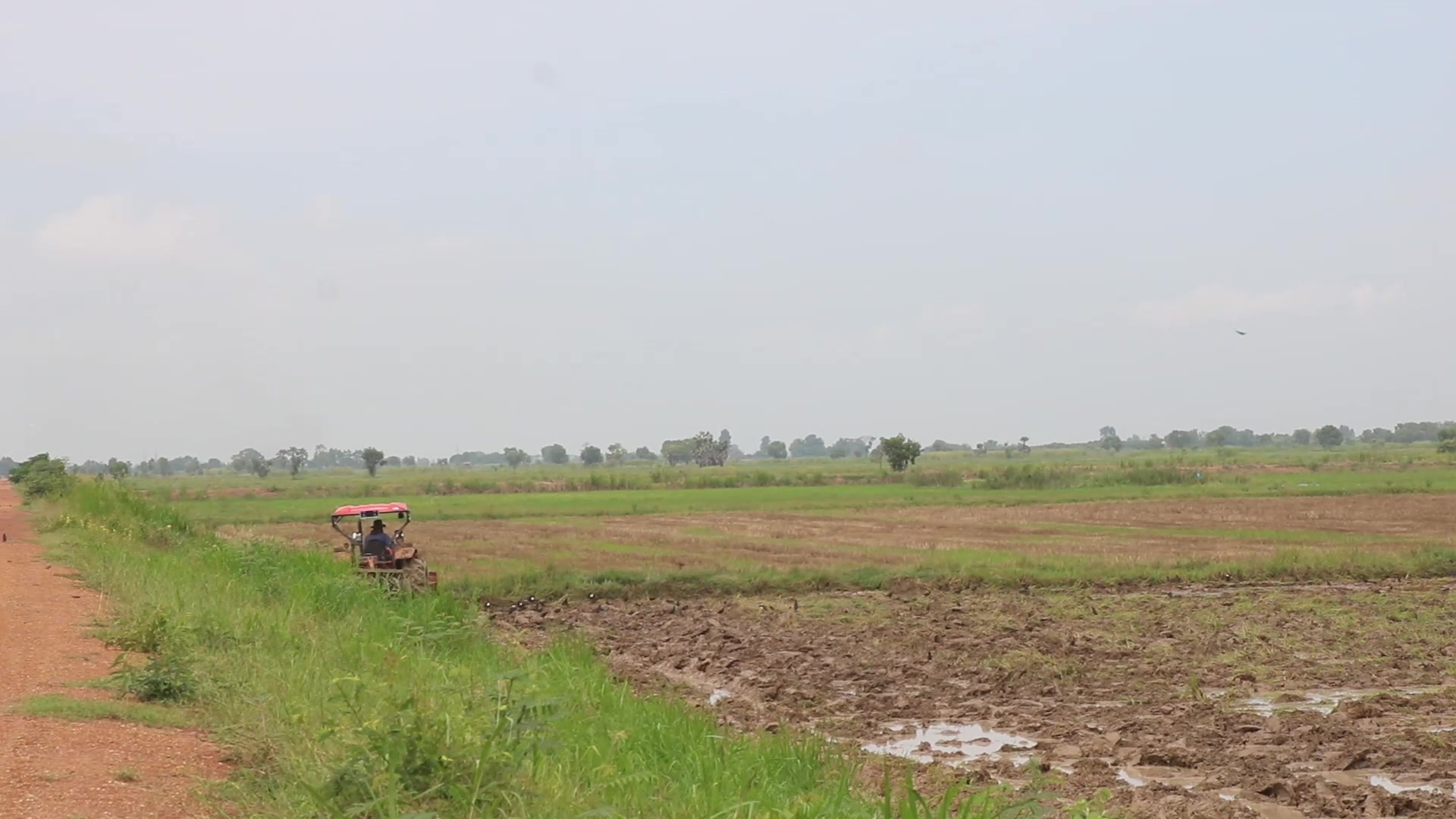 Video thumbnail for The Famer drive tractor to plough soil