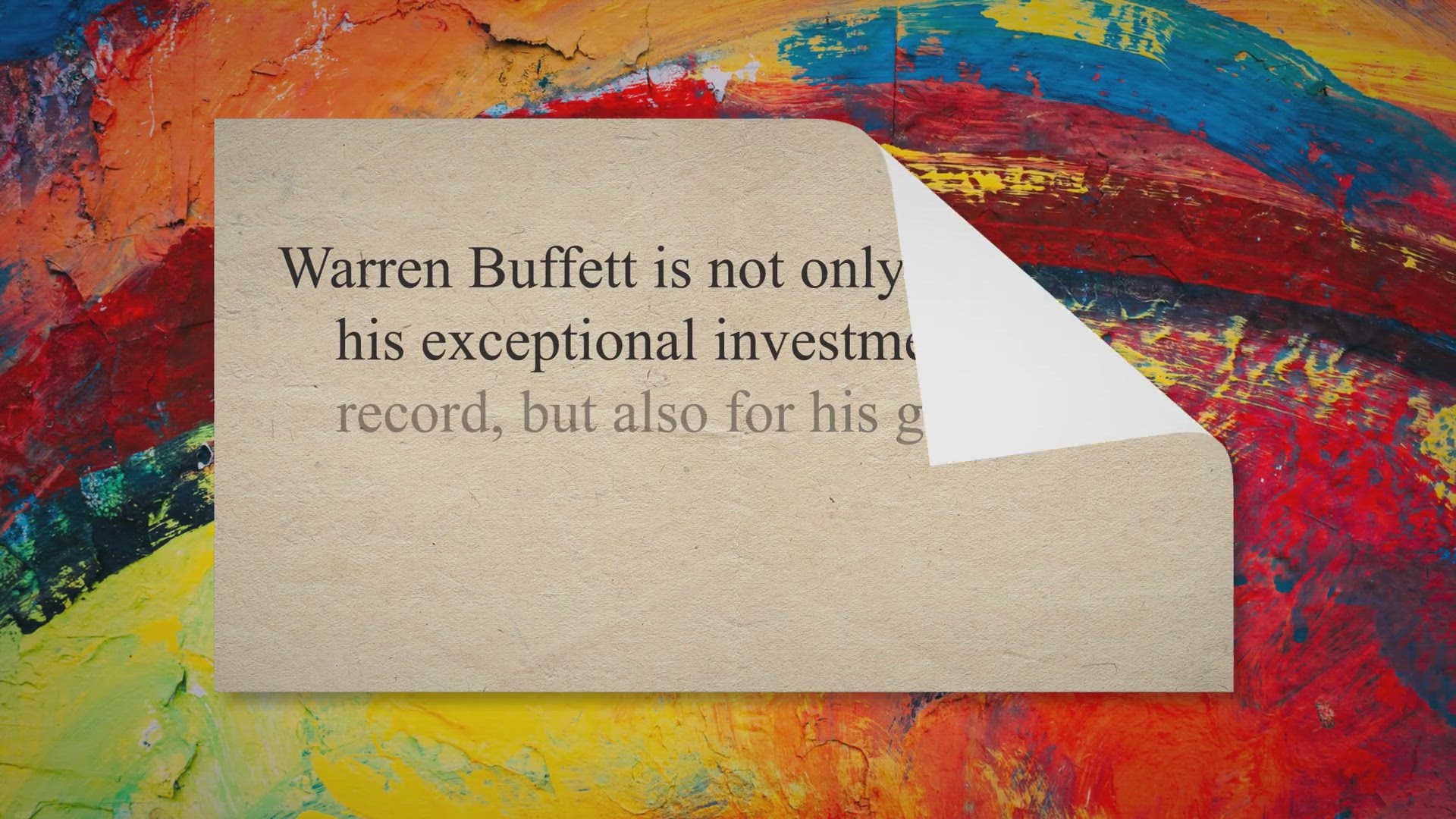 'Video thumbnail for Warren Buffett's Philanthropy:'