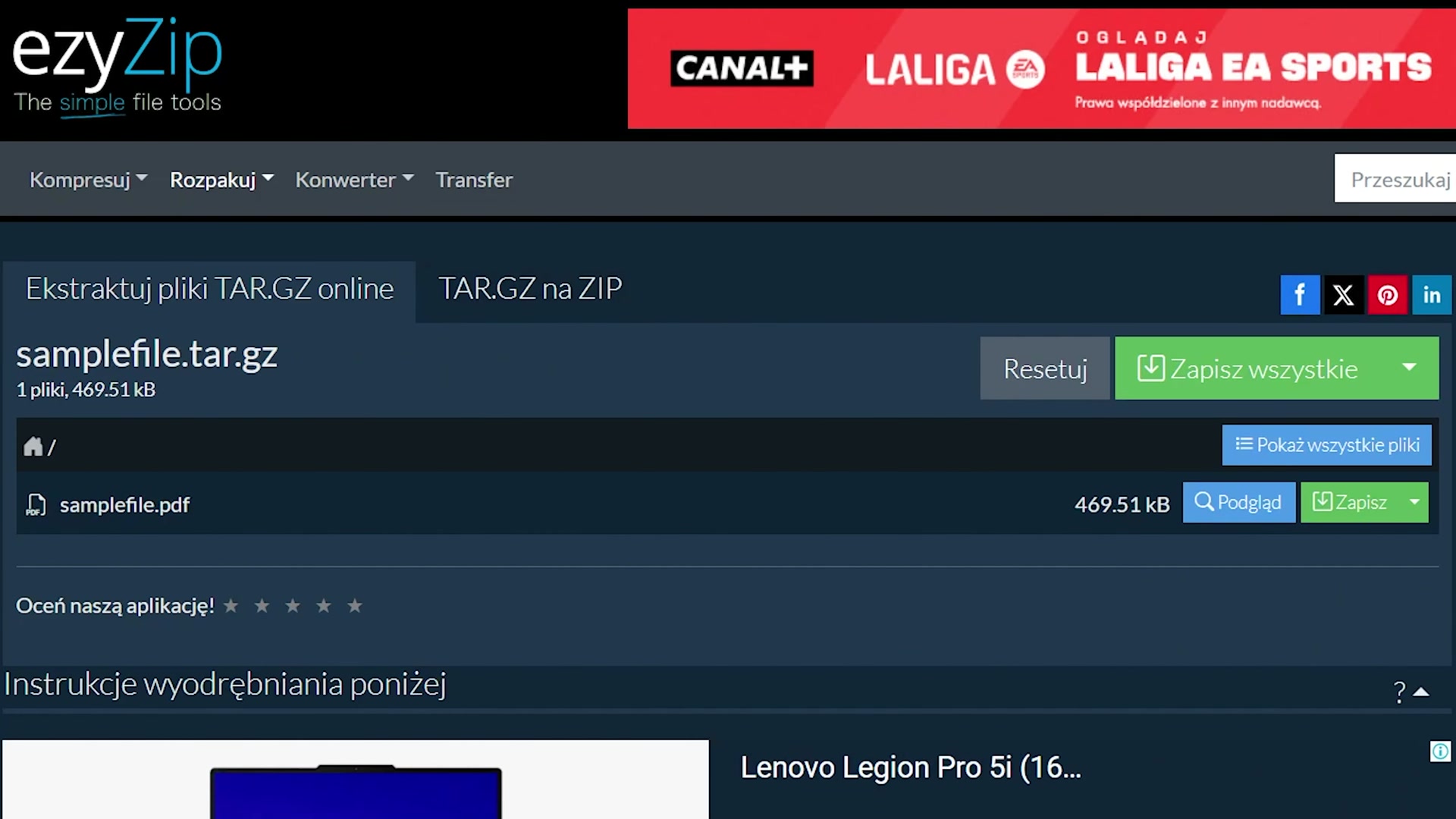 Video thumbnail for 📦 Otwieraj I Rozpakowuj Pliki TAR.GZ (TGZ) Online – Bez Oprogramowania!
